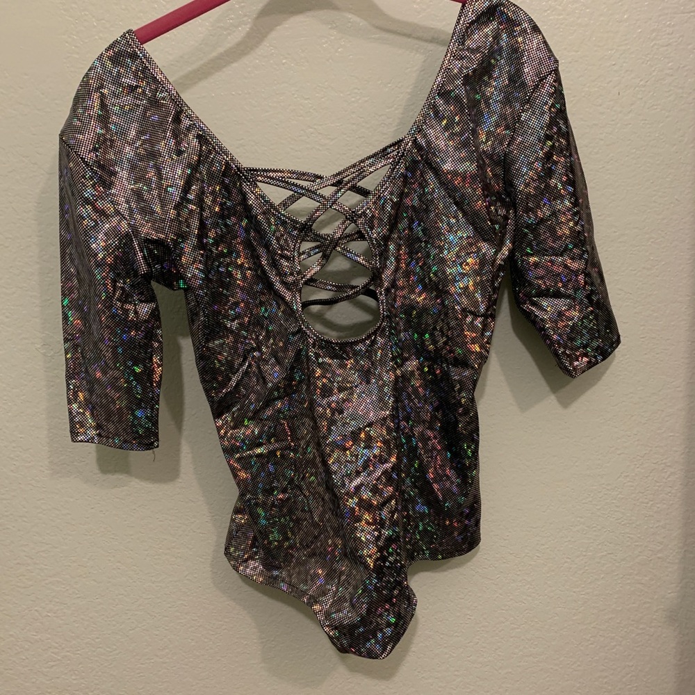 iHeartRaves bodysuit - Holographic Disco
